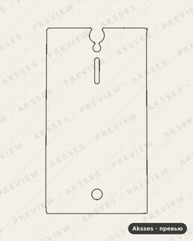 Лекало LT26I для Sony Xperia S (LT26i), Half Cover