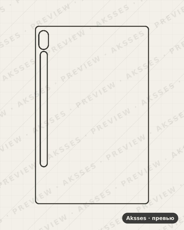 Лекало для Samsung Galaxy Tab S6 10.5 SM-T865 (2019), Back Cover