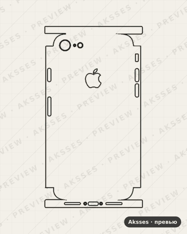 Лекало iPhone 7 V2 для iPhone 7, All Inclusive, Logo