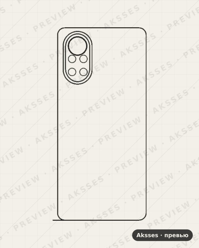 Лекало для Honor V40 Lite, Back