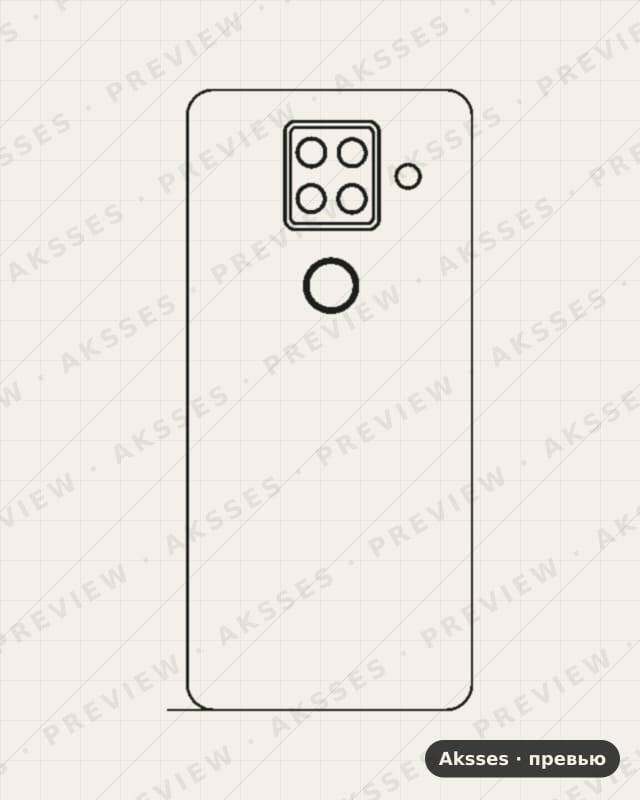 Лекало для Sharp Aquos Sense 4 Plus, Back