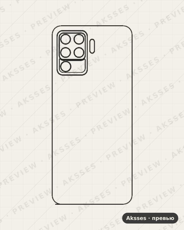 Лекало для Reno-ser. OPPO Reno5 F, Back