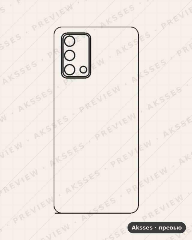 Лекало для A-ser. OPPO A74, Back