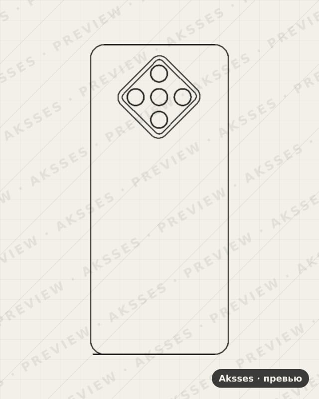 Лекало для Zero-ser. Infinix Zero 8, Back
