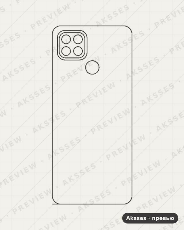 Лекало для C-ser. REALME C20, Back