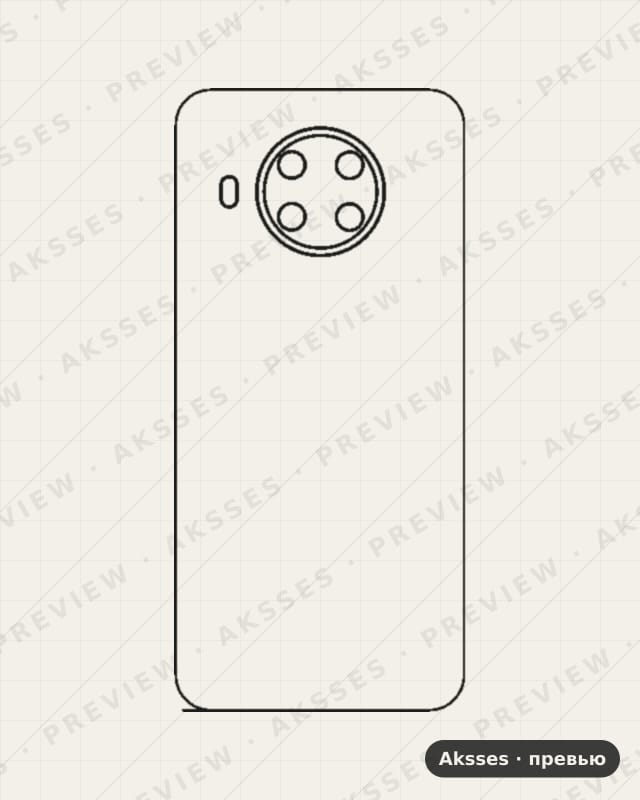 Лекало для Nokia X10, Back