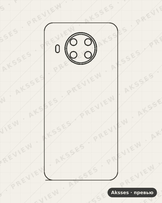 Лекало для Nokia X20, Back