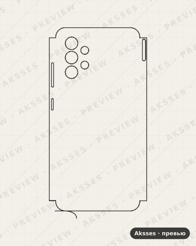 Лекало для Samsung Galaxy A32 5G, Half Cover