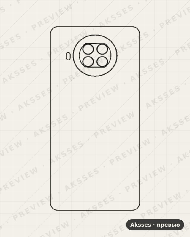 Лекало для Xiaomi Mi 10T Lite, Back
