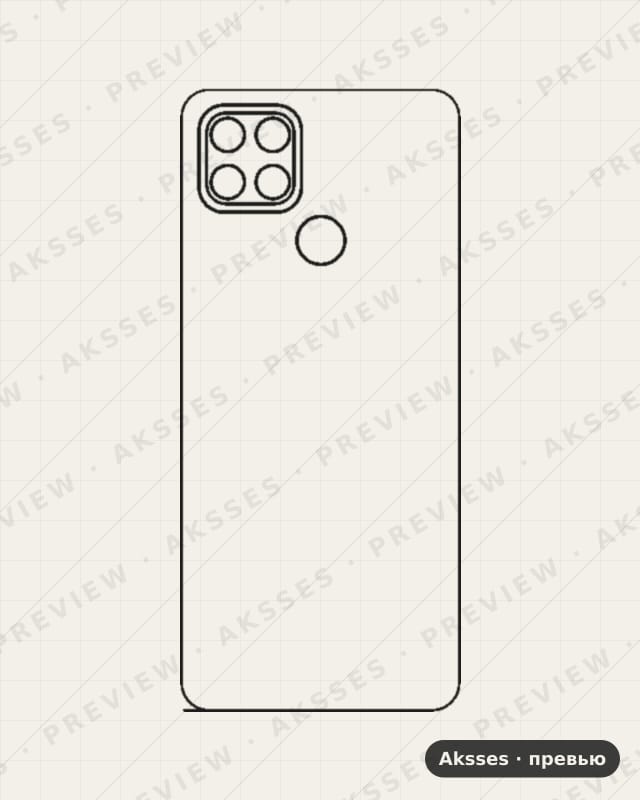 Лекало для A-ser. OPPO A35 (2021), Back