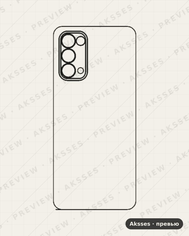 Лекало для Find--ser. OPPO Find X3 Lite, Back