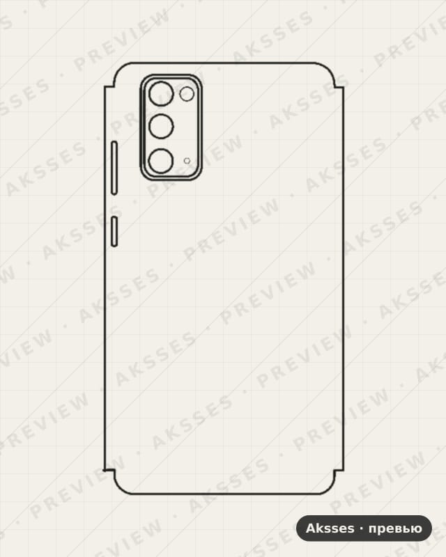 Лекало для Samsung Galaxy Note 20, Half Cover