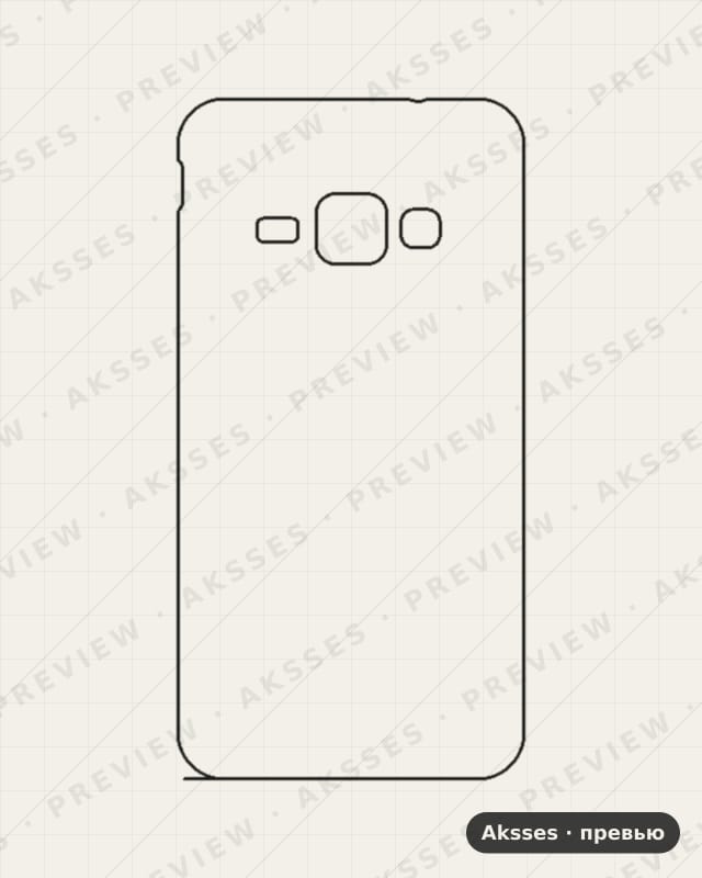 Лекало J1, J2, J3, J4, J5, J6, J7, J8 J1 2016 для Samsung Galaxy J1 (2016), Back