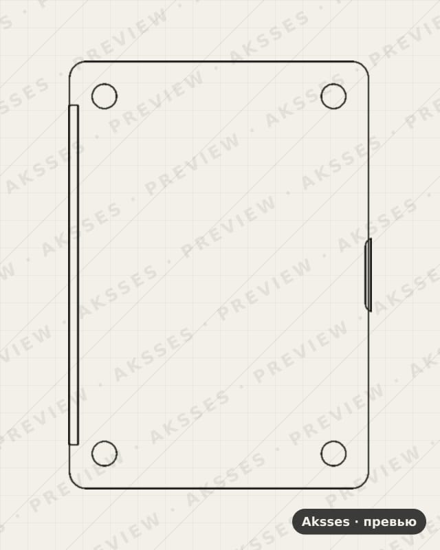 Лекало Air 13 2012 для MacBook Air 13 (2012) (A1466), A1466, Bottom