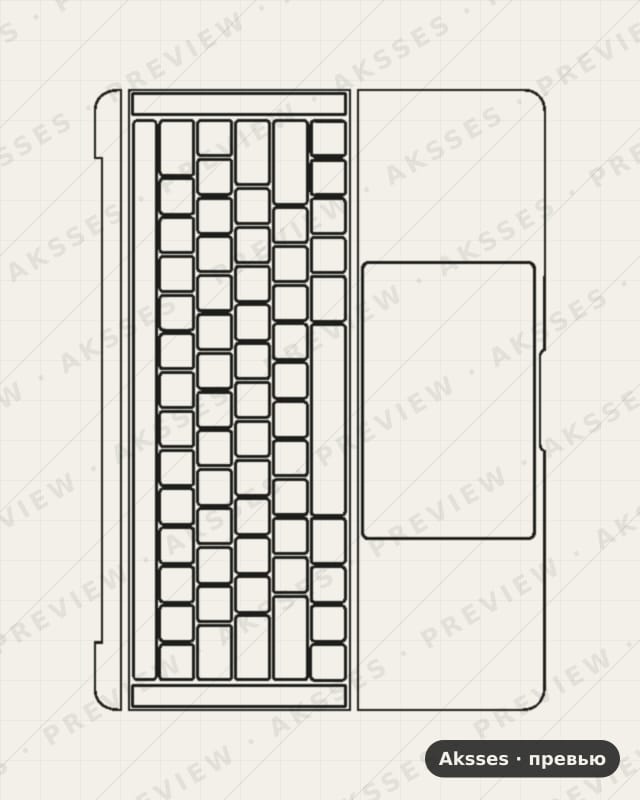 Лекало для MacBook Pro 13 ( 2018 ) Touchbar, Panel Keyboard