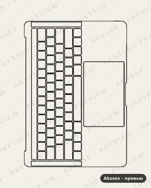 Лекало для MacBook Pro 13 ( 2018 ) Touchbar, Panel Full