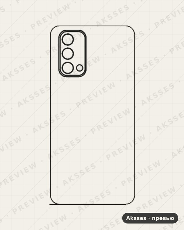 Лекало для A-ser. OPPO A74 5G, Back