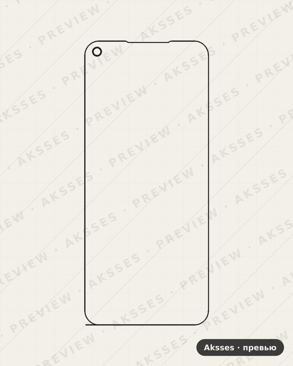 Лекало для A-ser. OPPO A74 5G, Front Shell