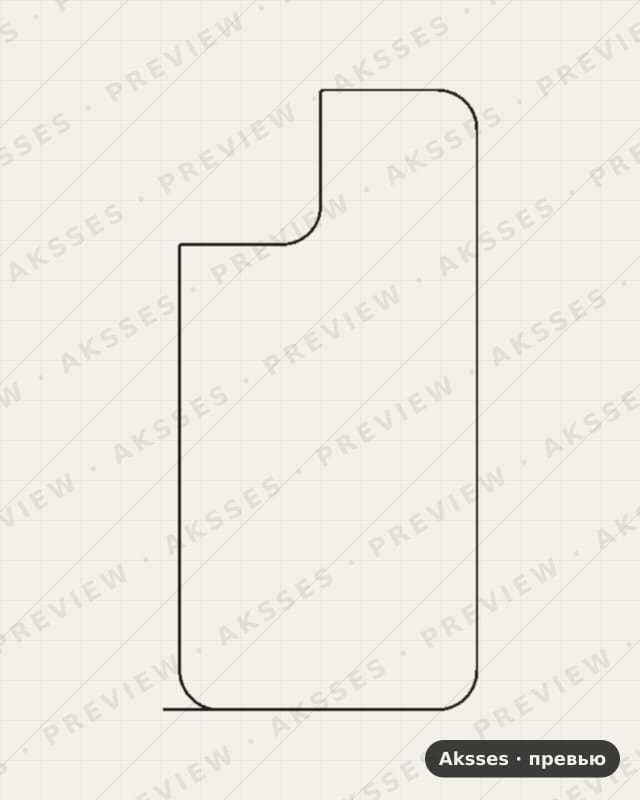 Лекало iPhone 12 Mini V3 для iPhone 12 Mini, Back