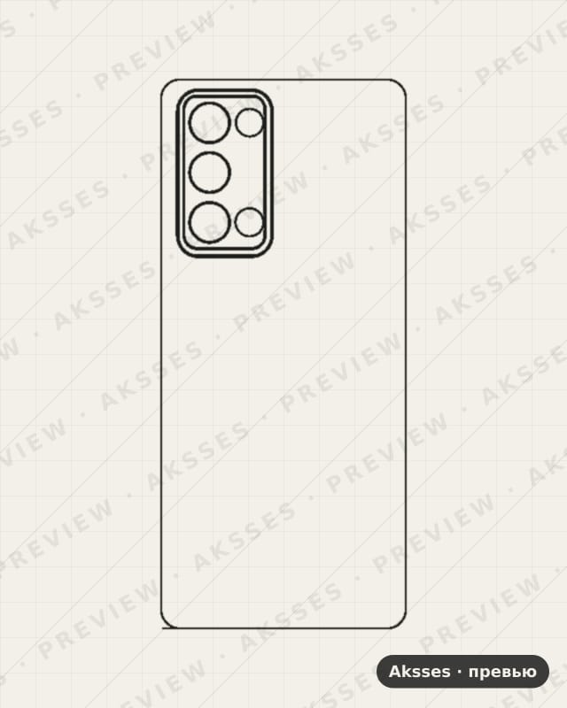 Лекало для Reno-ser. OPPO Reno6 Pro + 5G, Back