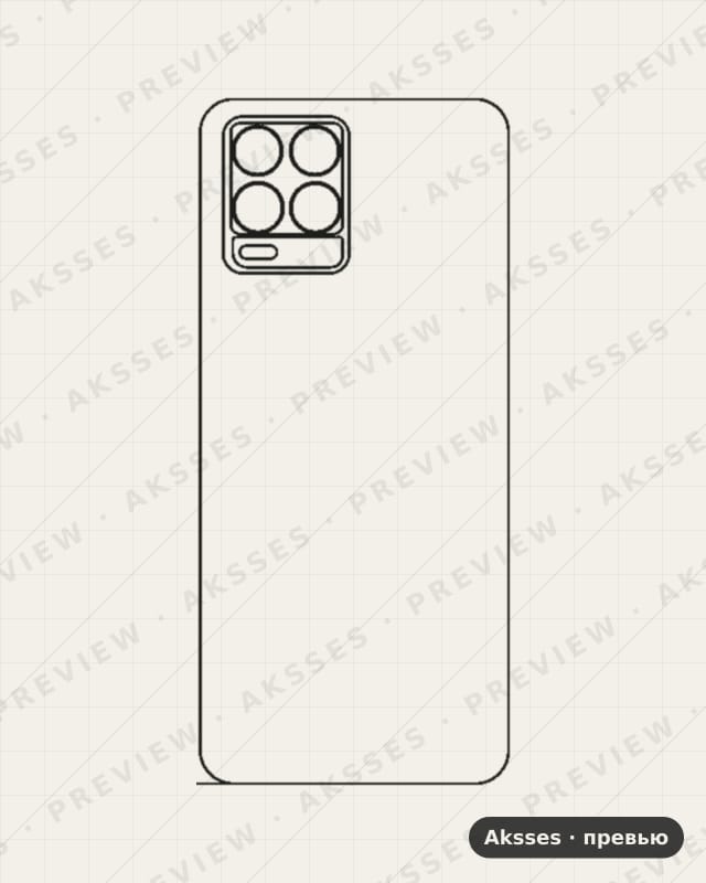 Лекало для Realme 8 Pro, Back