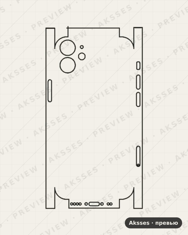 Лекало iPhone 12 Mini V2 для iPhone 12 Mini, All Inclusive