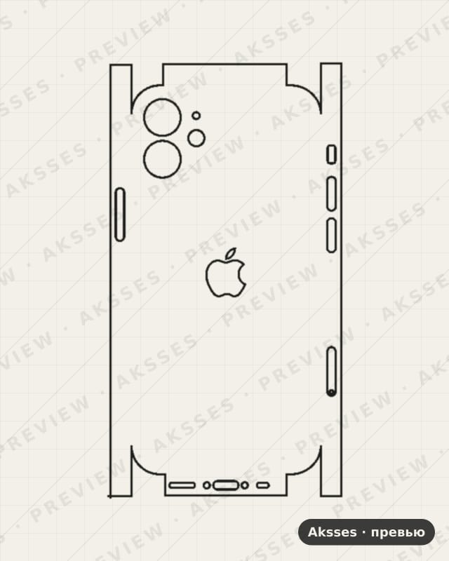 Лекало iPhone 12 Mini V2 для iPhone 12 Mini, All Inclusive, Logo