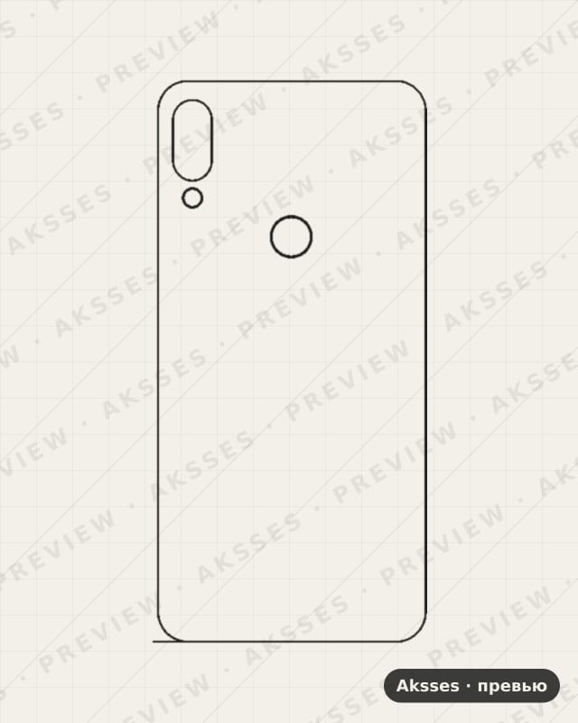 Лекало для Doogee Y7 Plus, Back