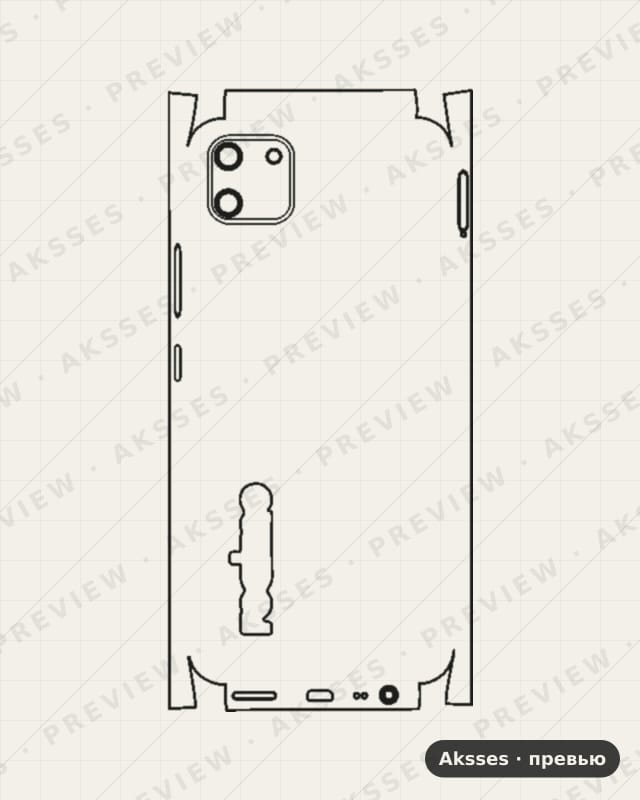 Лекало для C-ser. REALME C11, All Inclusive, Logo