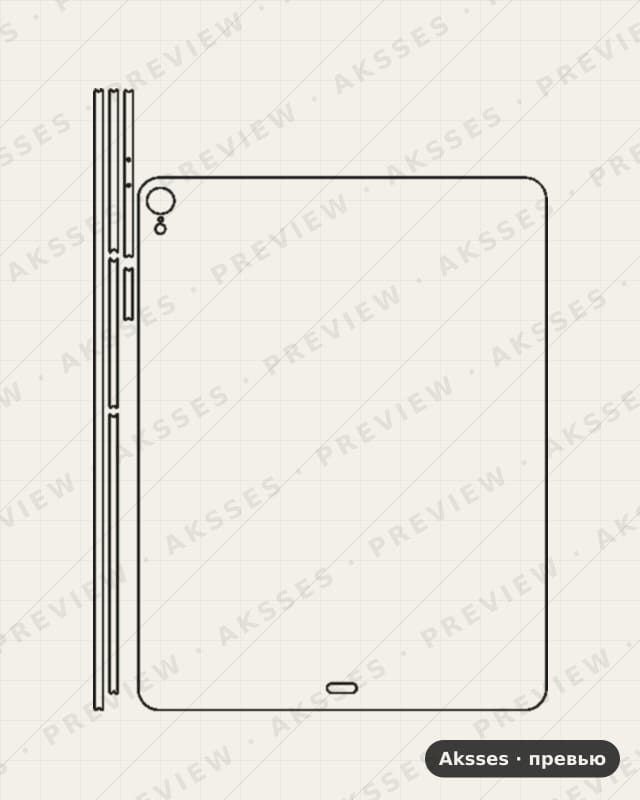 Лекало для iPad Pro 12.9 (2018), Half Cover