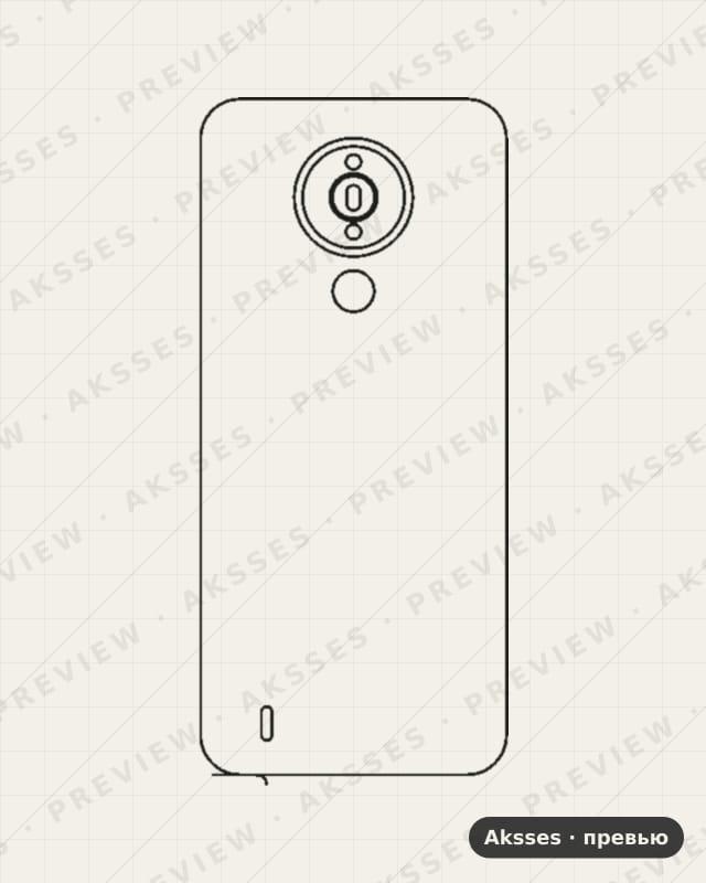 Лекало для Nokia 1.4, Back Cover