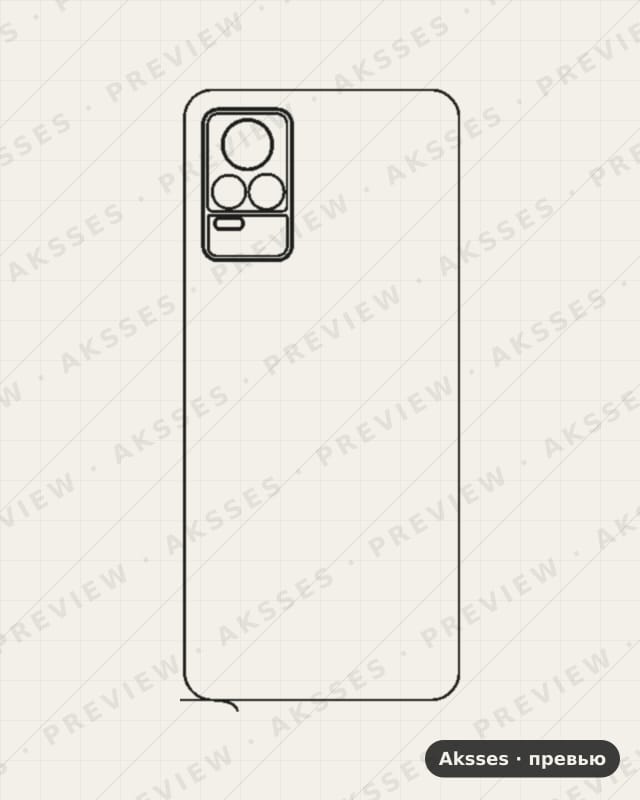 Лекало для Vivo V21E, Back