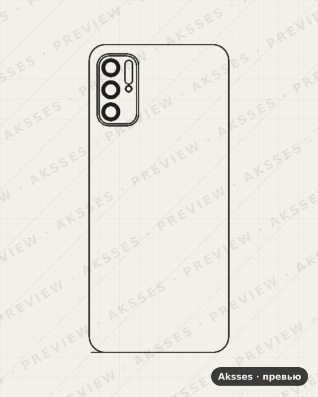 Лекало для POCO-SERIES Poco M3 Pro, Back