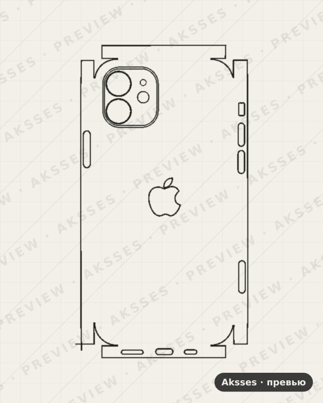 Лекало для iPhone 12, All Inclusive, Logo