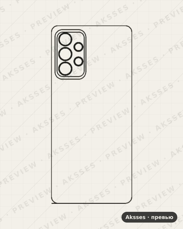 Лекало для Samsung Galaxy A52 5G, Back