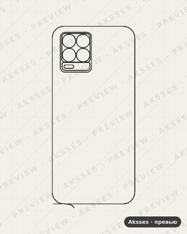 Лекало для Realme 8, Back