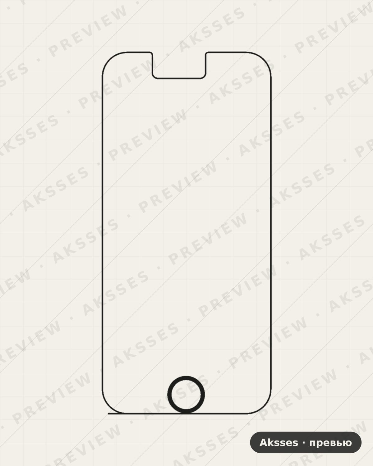 Лекало iPhone 7 V2 для iPhone 7, Front Shell, Matte