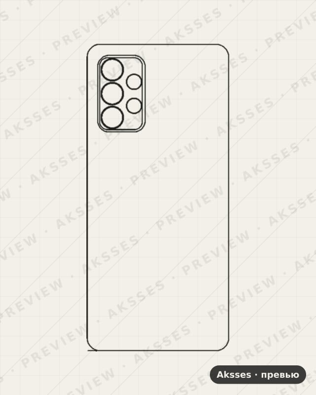 Лекало для Samsung Galaxy A72, Back