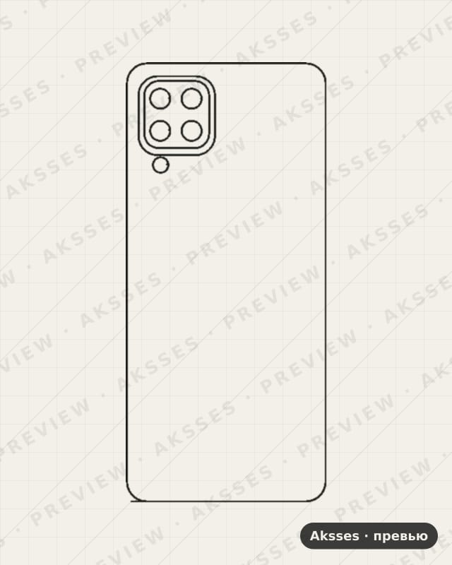 Лекало для Samsung Galaxy M32, Back