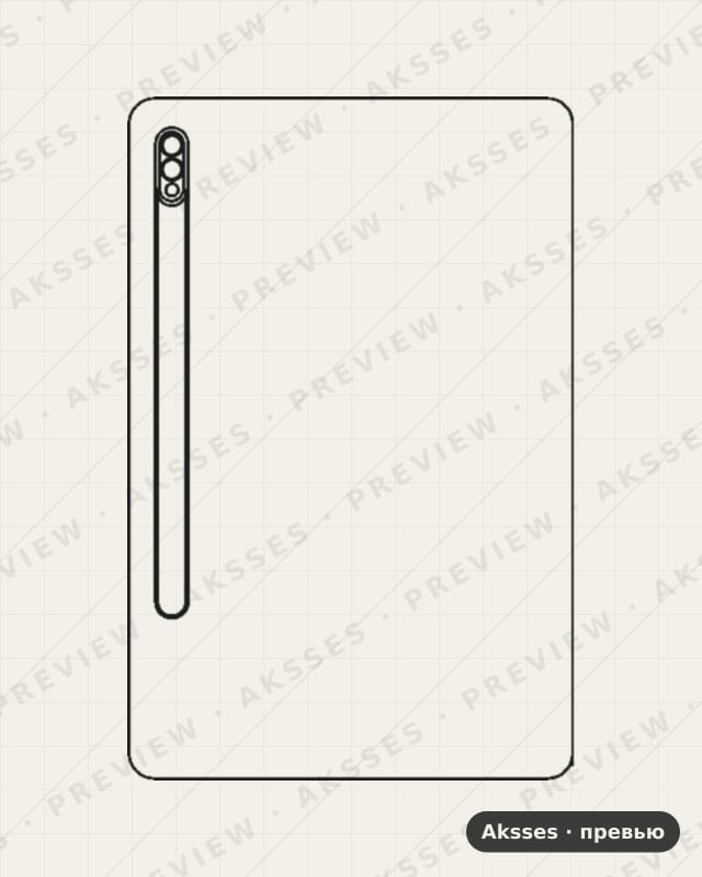 Лекало для Samsung Galaxy Tab S7 11.0 (2020), Back
