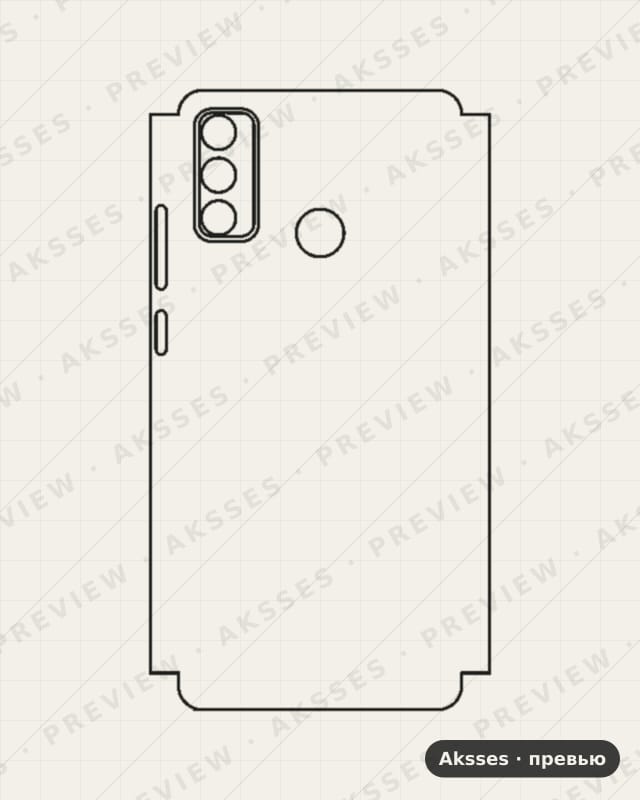 Лекало для Huawei P Smart 2020, Half Cover