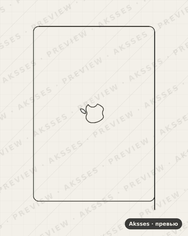 Лекало для MacBook 12 (2016), Back, Logo