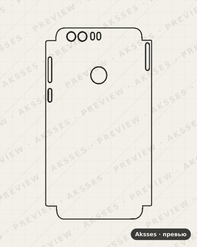 Лекало для Honor 8S 2019, Half Cover
