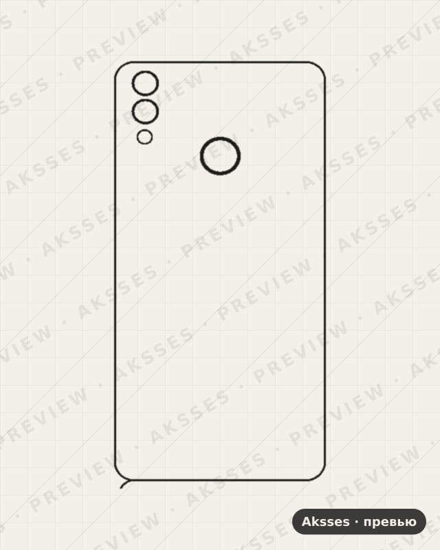 Лекало 8, 8A, 8C, 8S, 8X,80 8C для Honor 8C, Back