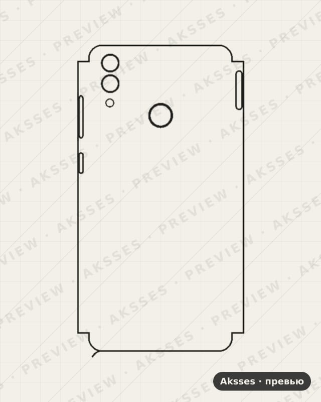 Лекало 8, 8A, 8C, 8S, 8X,80 8C для Honor 8C, Half Cover