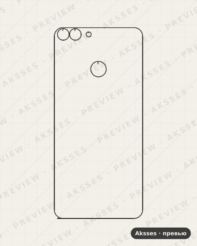 Лекало PSMART-2018 для Huawei P Smart (2018), Back