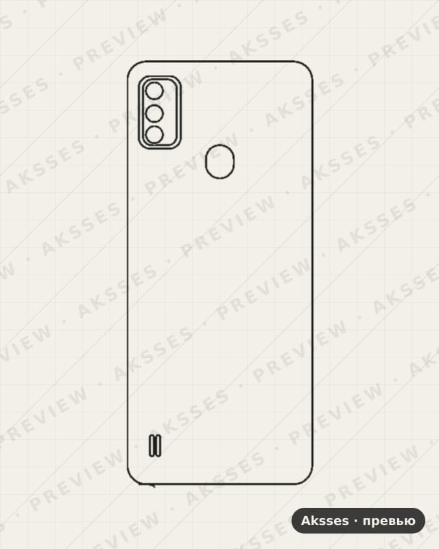 Лекало для ZTE Blade A51, Back
