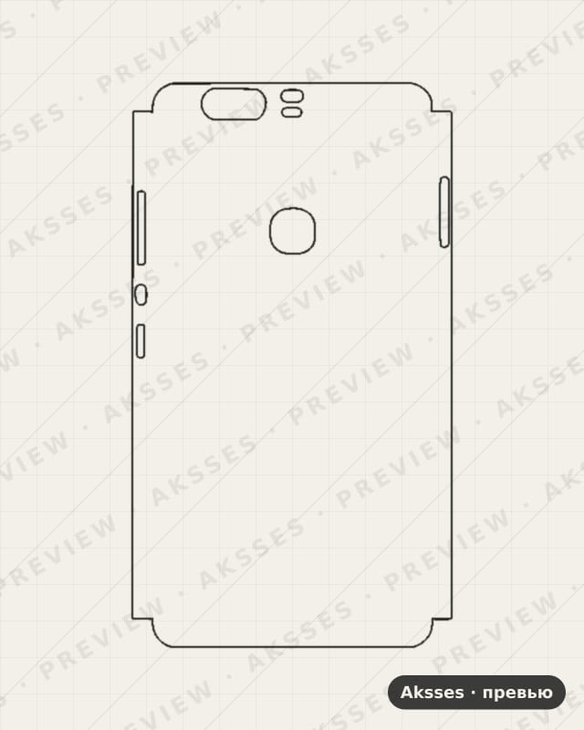 Лекало для Honor V8, Half Cover