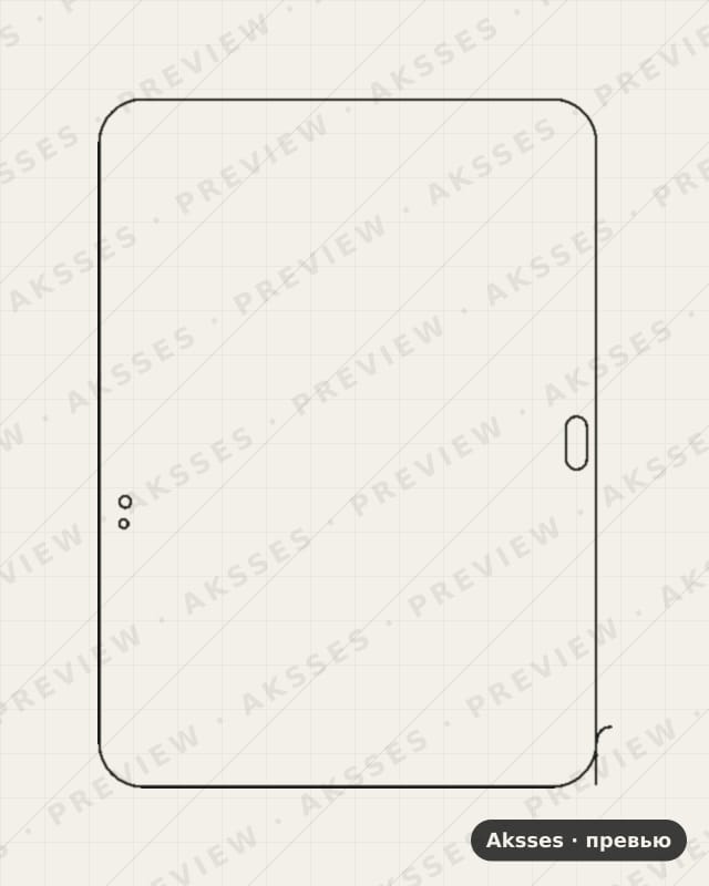 Лекало для Samsung Galaxy Tab 3 10.1 (P5200), Front Full, Matte, P5200