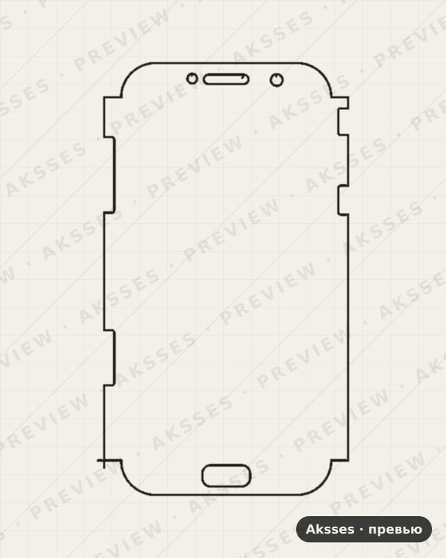 Лекало для Samsung Galaxy A7 (2017), Front Cover